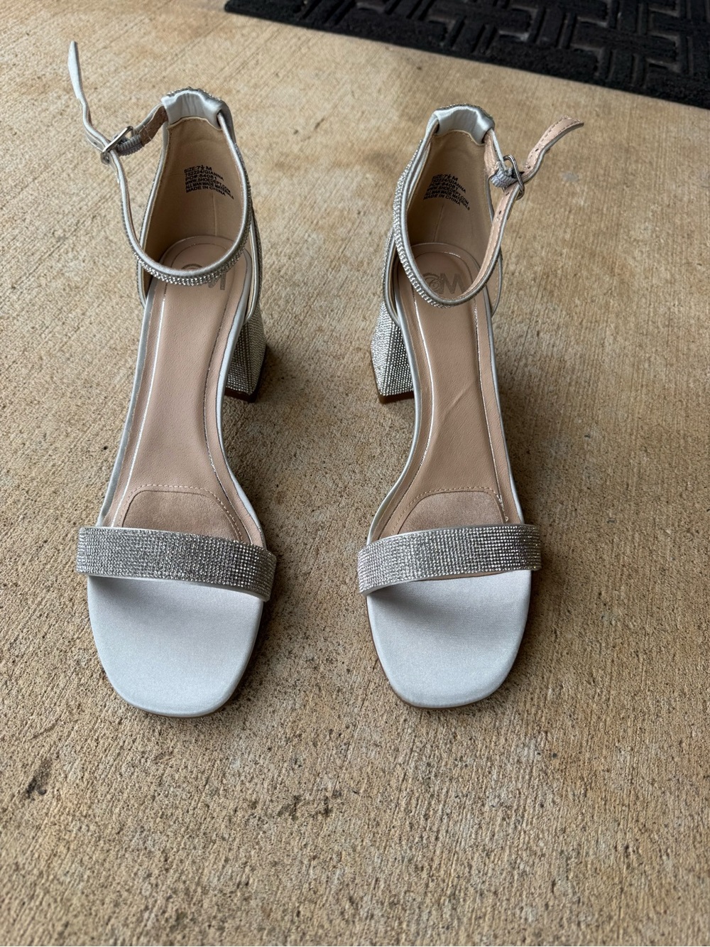Silver Ankle-Strap Heel